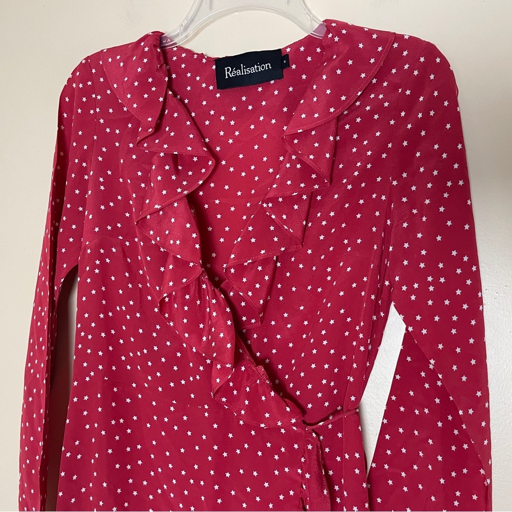 Realisation Par Red Polka Dot Long Sleeve Dress - Picture 5 of 11